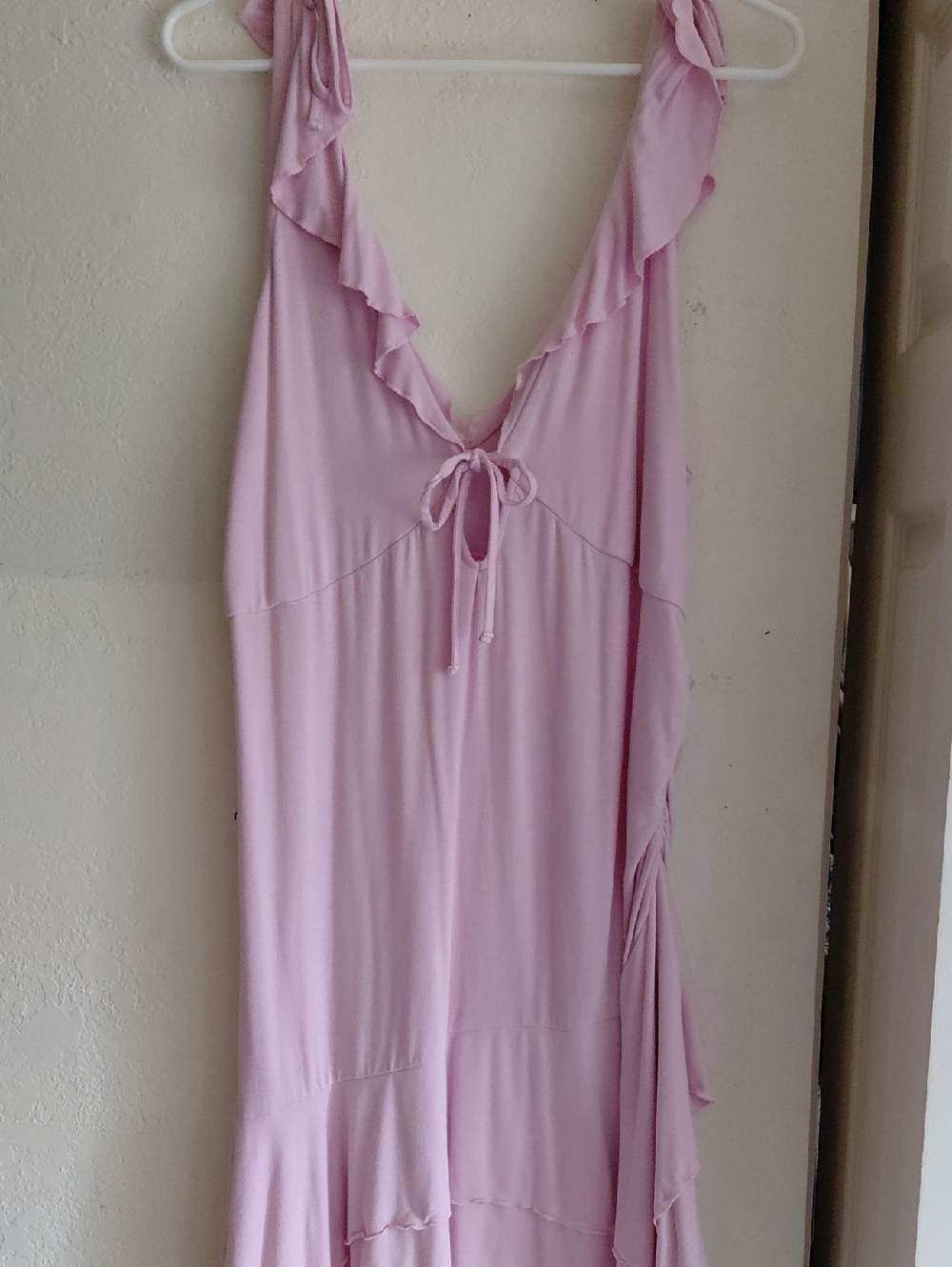 wild fable Light Pink Ruffle-Detail Slip Dress